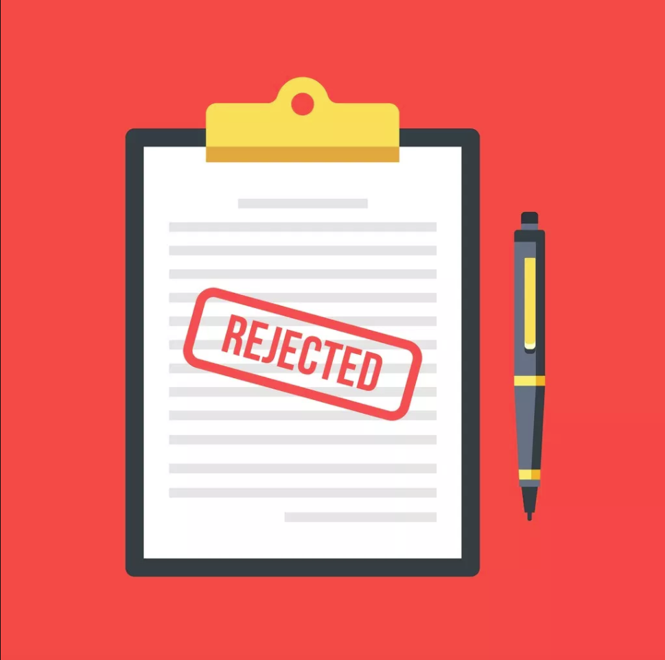 Illustration of rejection letter