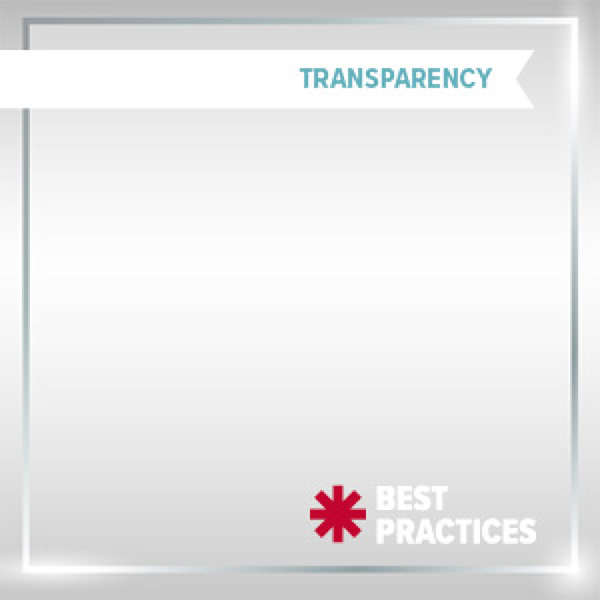 Best Practices - Transparency
